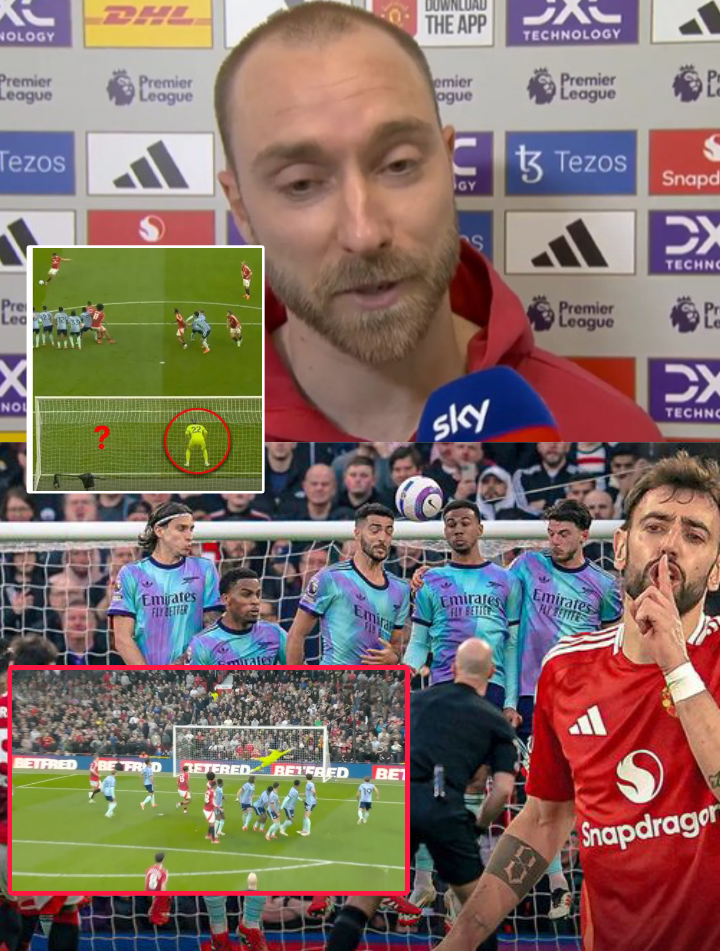 Christian Eriksen Admits Referee Anthony Taylor Helped Man Utd Score Against Arsenal